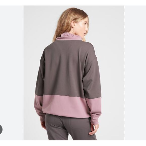 Athleta Hermosa Mock Neck Sweatshirt Size XL - Picture 4 of 7